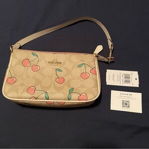 coach pink cherry print nolita purse🩷new with tags, hard to find🫶